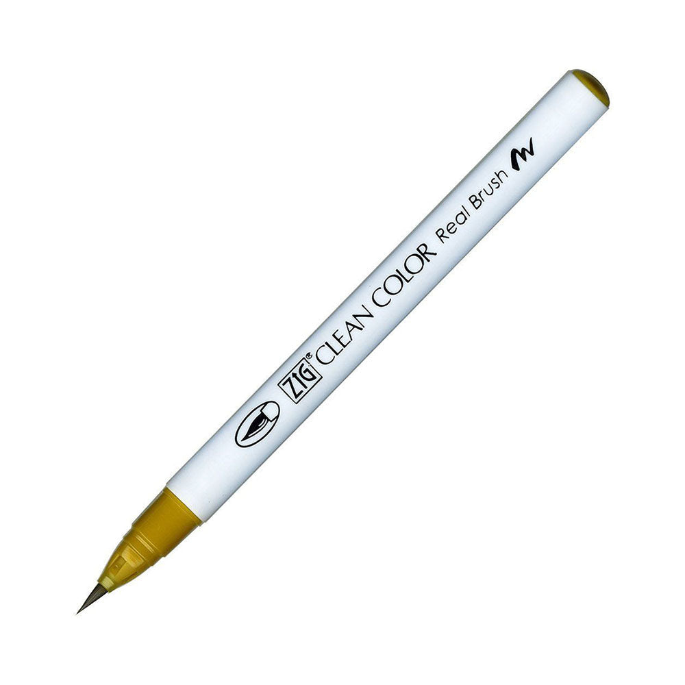 Kuretake Zig Clean Color Real Watercolour Brush Pen - Brown Colour Range - 063 Ochre - Brush Pens - Bunbougu