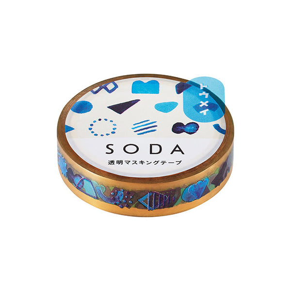 King Jim Soda Transparent Masking Tape - Shape - 10 mm x 5 m -  - Washi Tapes - Bunbougu
