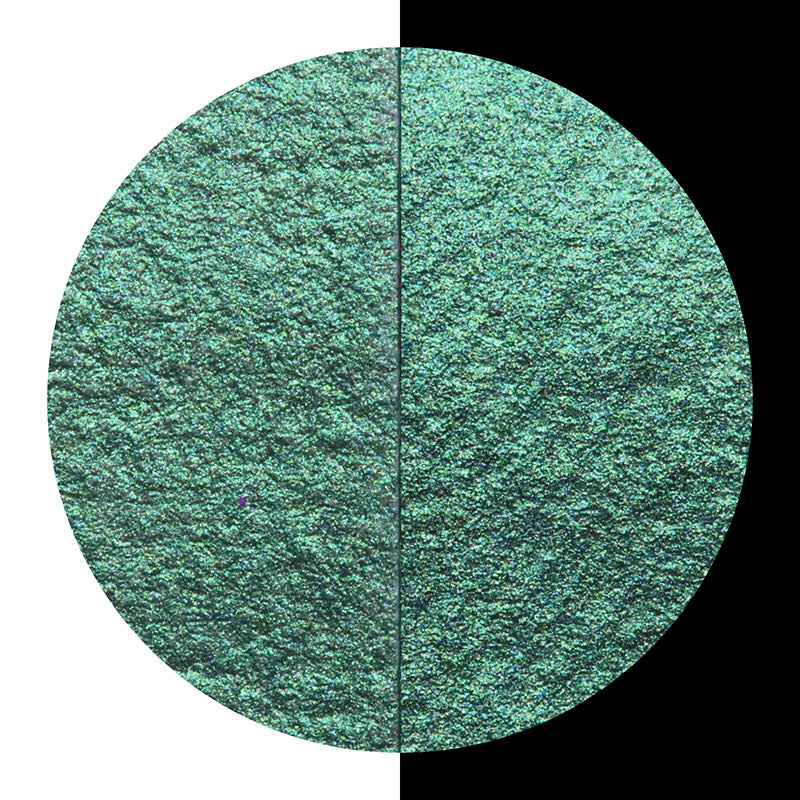 Finetec Coliro Pearl Watercolours Single Pan - Emerald (C070) - - Watercolours - Bunbougu