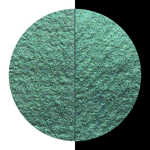 Finetec Coliro Pearl Watercolours Single Pan - Emerald (C070) - - Watercolours - Bunbougu