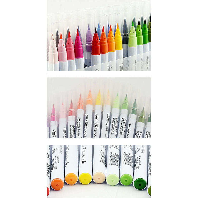 Kuretake Zig Clean Colour Real Watercolor Brush Pen - Yellow Colour Range - - Brush Pens - Bunbougu