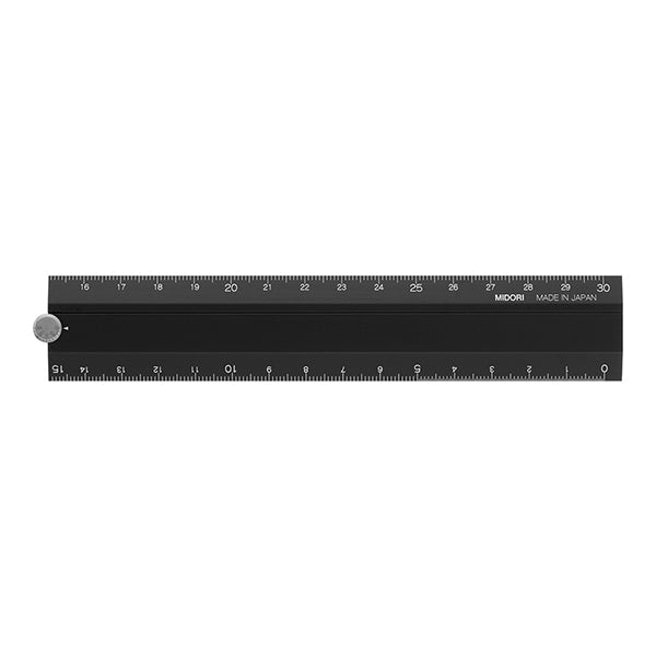Midori Aluminum Multi Ruler - Black - 30 cm (New Package) -  - Rulers - Bunbougu