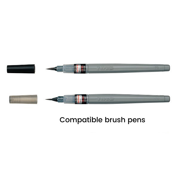 Pentel Fude Brush Pen Refill Cartridge - Pigment Ink - Black -  - Ink Cartridges - Bunbougu